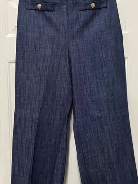 LOFT Dark Indigo Denim with White Stitching